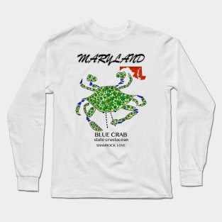 Maryland Blue Crab, Shamrock Love Long Sleeve T-Shirt